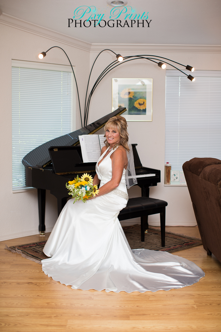 bride at piano